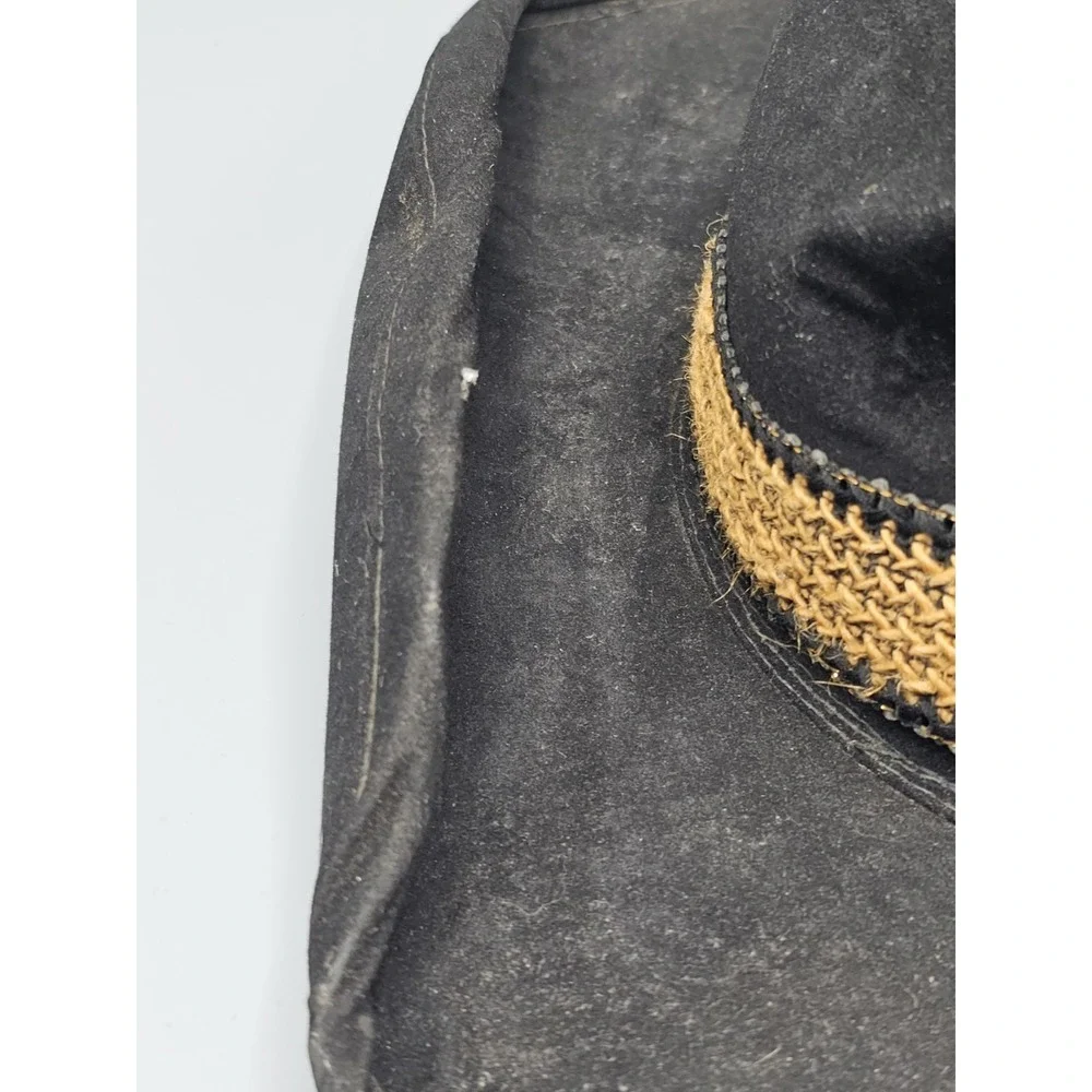 Vintage Women's Rhinestone Cowboy Hat Western Size Small Wear/Distressing - Picture 4 of 15